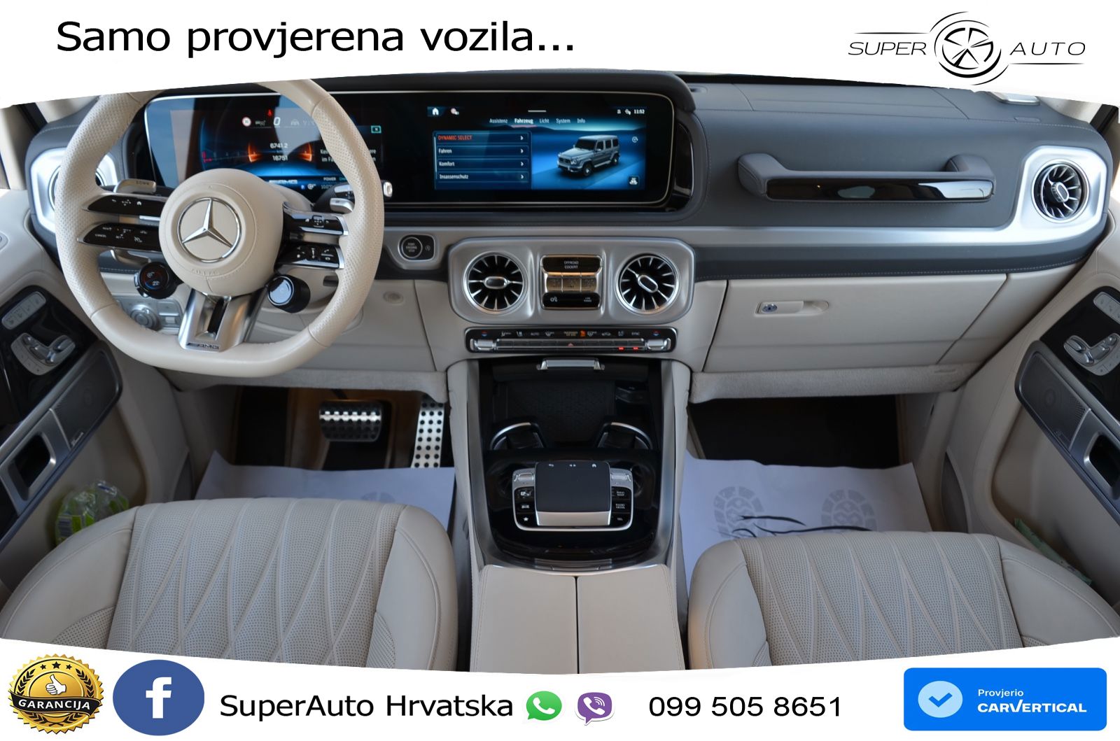 Mercedes AMG G 63 Long V8 (585 KS) 4MATIC 9G-TRONIC AMG SPEEDSHIFT TCT ZRAČNI+ACC+4xGR SJED+KAM