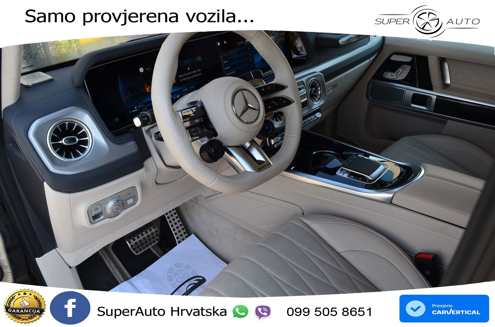 Mercedes AMG G 63 Long V8 (585 KS) 4MATIC 9G-TRONIC AMG SPEEDSHIFT TCT ZRAČNI+ACC+4xGR SJED+KAM