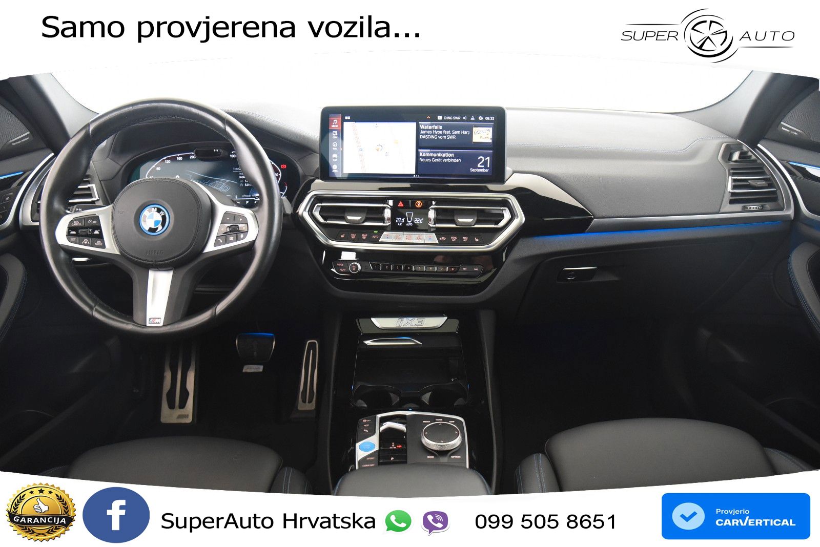 BMW iX3 80 kWh (286 KS) LED+GR SJED+ACC