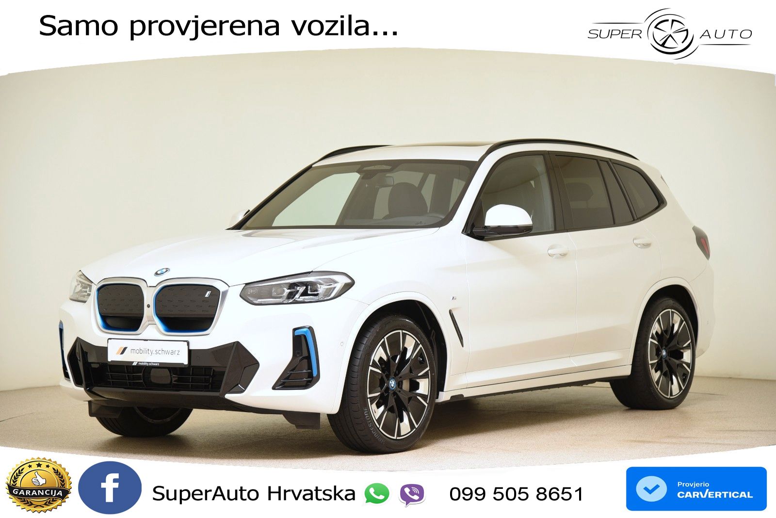 BMW iX3 80 kWh (286 KS) LED+GR SJED+ACC