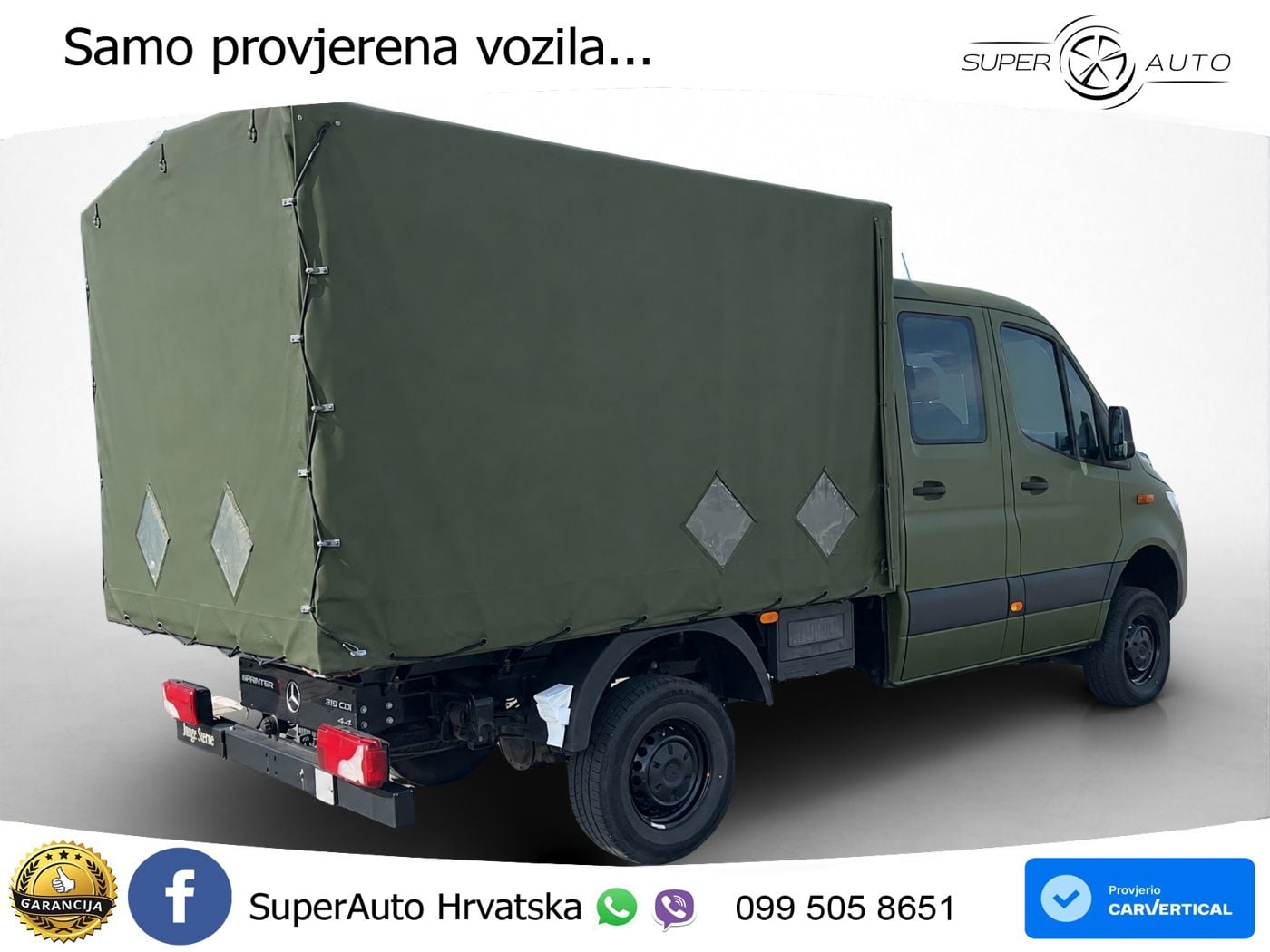 Mercedes-Benz Sprinter 319 CDI DOKA Pritsche Plane Klima Tempo 190 KS