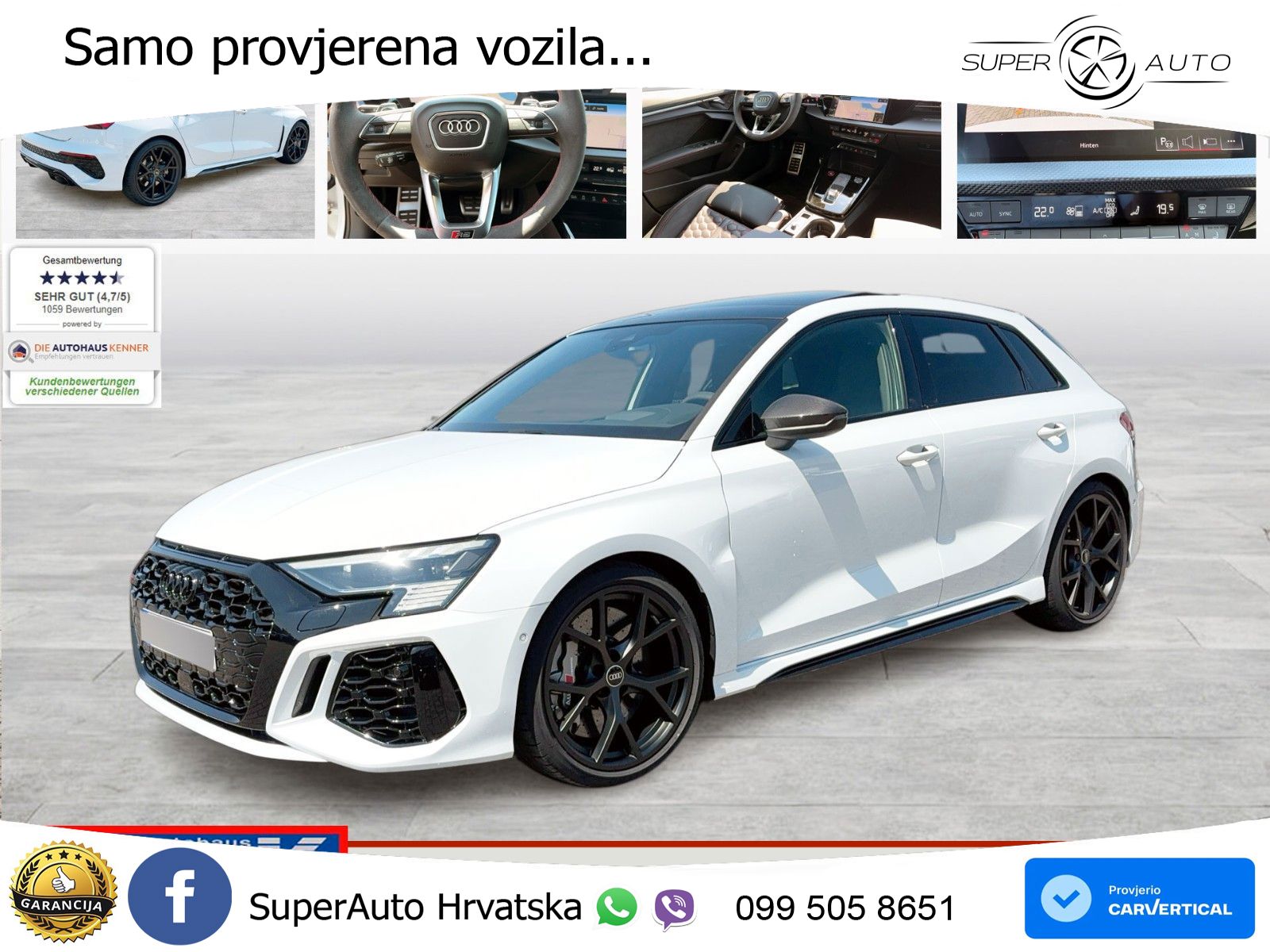 Audi RS3 Sedan 2.5 TFSI (400 KS) quattro S tronic MATRIX+GR SJED+KAM