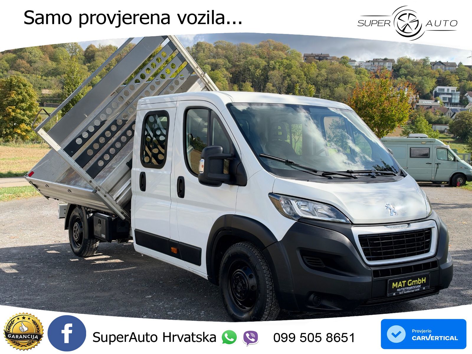 Peugeot BOXER 2.2 HDI DOKA 7 SITZER 3 SEITENKIPPER NAVI. 140 KS