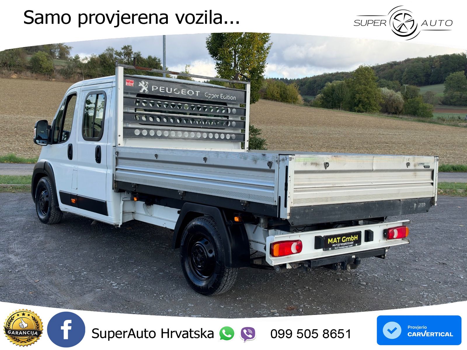 Peugeot BOXER 2.2 HDI DOKA 7 SITZER 3 SEITENKIPPER NAVI. 140 KS