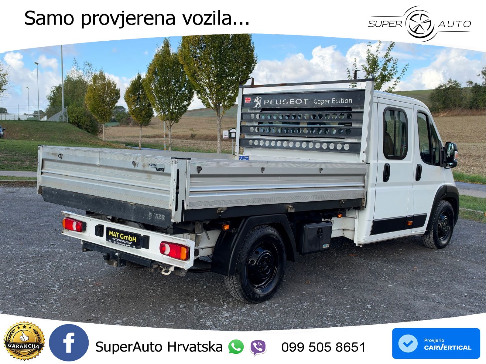 Peugeot BOXER 2.2 HDI DOKA 7 SITZER 3 SEITENKIPPER NAVI. 140 KS