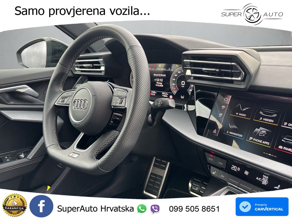 Audi A3 30 TFSI (116 KS)  S tronic S line MATRIX+GR SJED+KAM