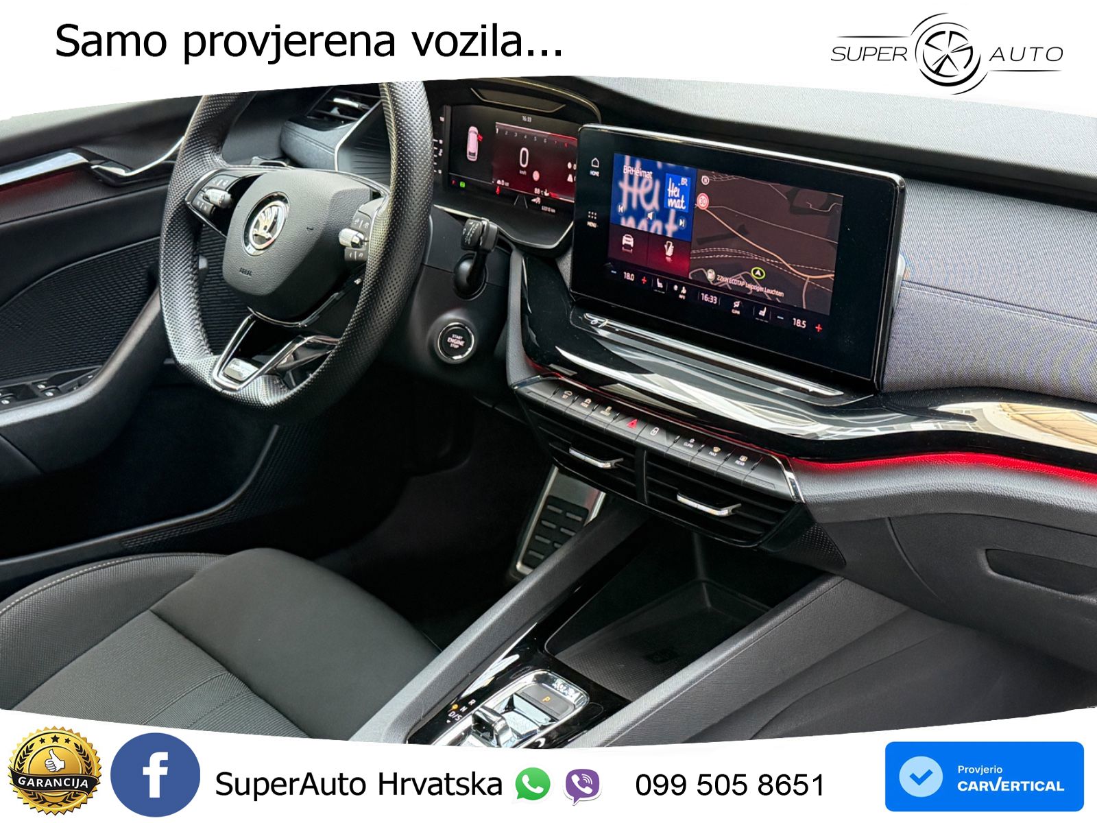 Škoda Octavia Combi 2.0 TSI (190 KS) 4x4 DSG SportLine LED+GR SJED+ACC