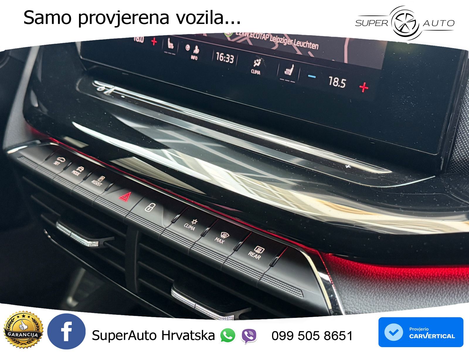 Škoda Octavia Combi 2.0 TSI (190 KS) 4x4 DSG SportLine LED+GR SJED+ACC