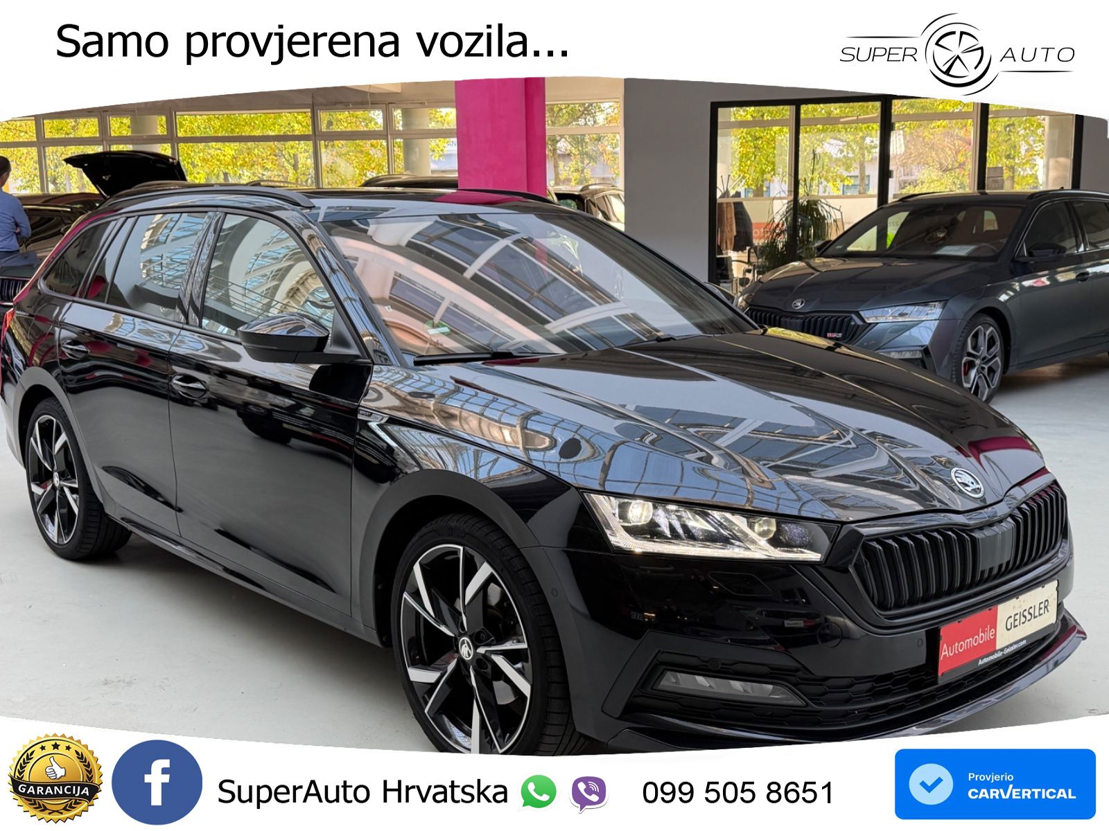 Škoda Octavia Combi 2.0 TSI (190 KS) 4x4 DSG SportLine LED+GR SJED+ACC