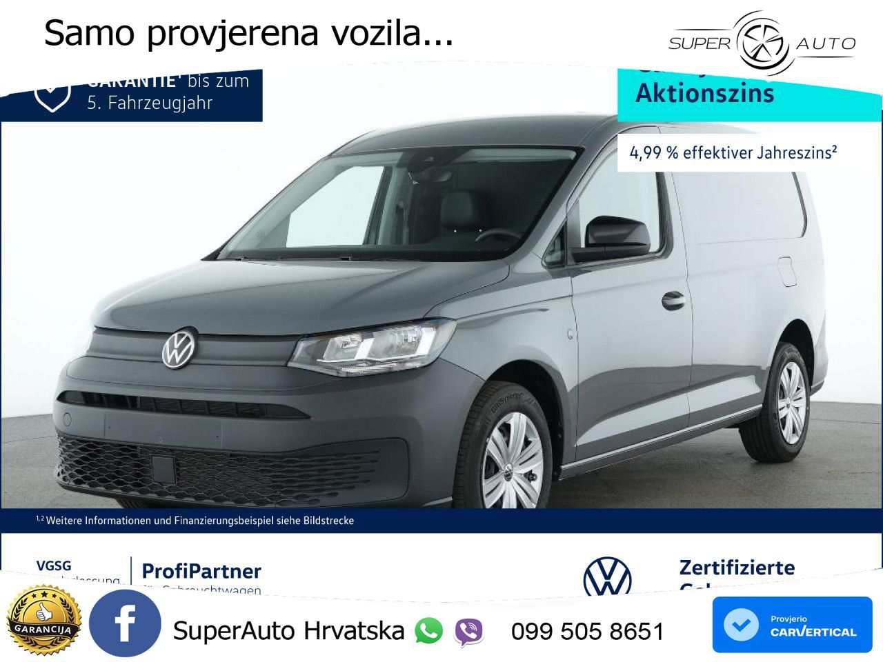 Volkswagen Caddy Maxi Cargo AHK 5 Jahre Herstellergarantie 116 KS