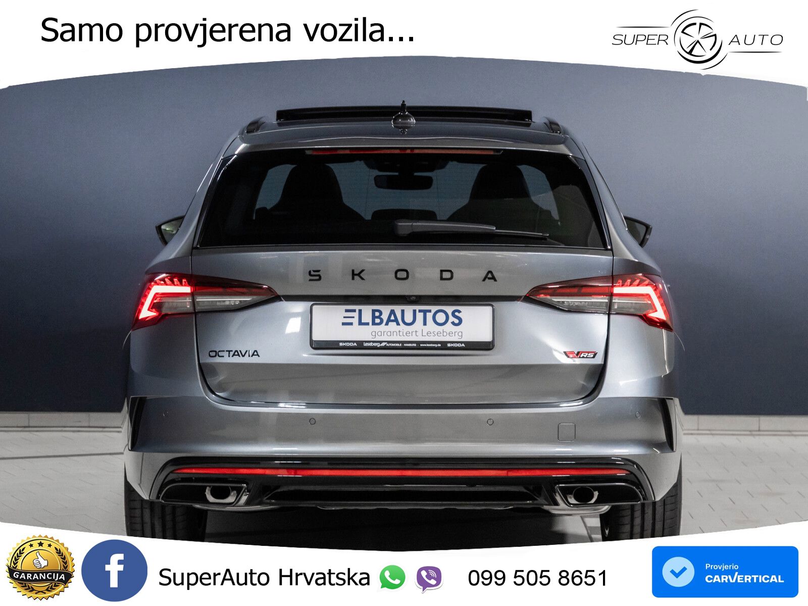 Škoda Octavia Combi RS 2.0 TSI (265 KS) DSG MATRIX+GR SJED+KAM