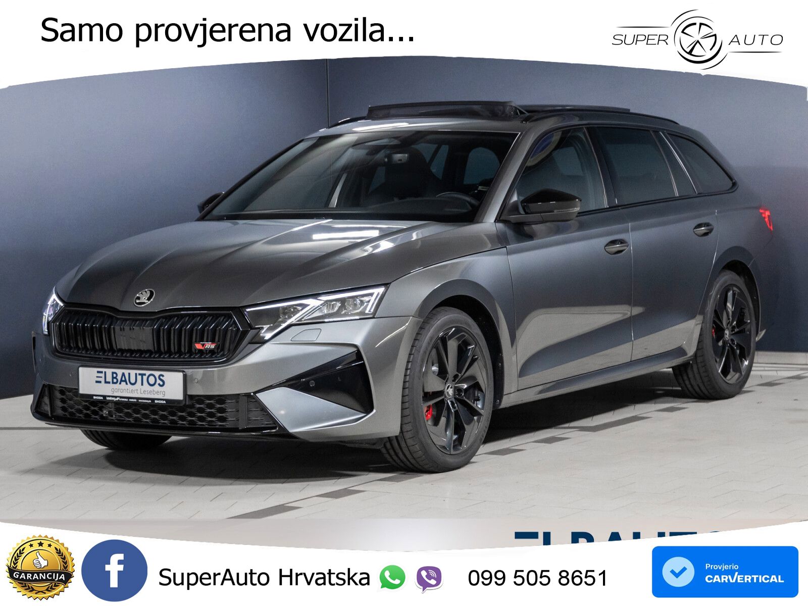 Škoda Octavia Combi RS 2.0 TSI (265 KS) DSG MATRIX+GR SJED+KAM