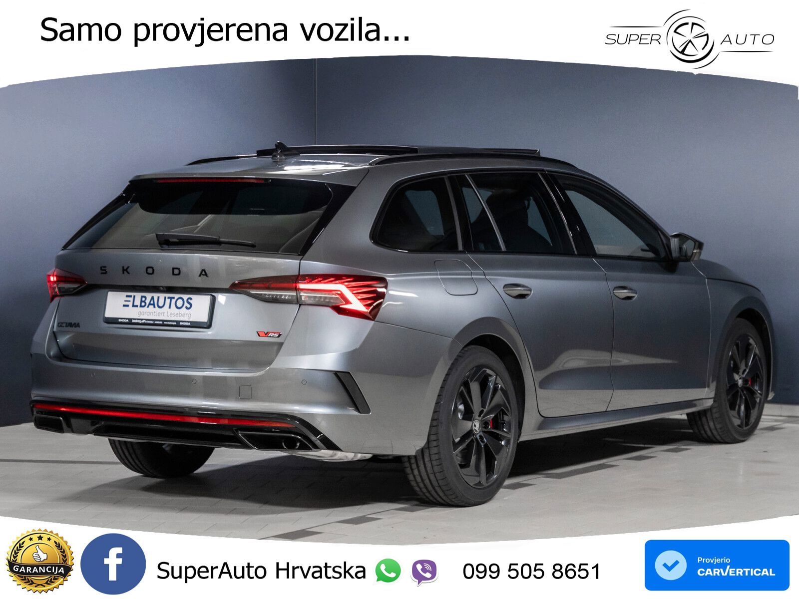 Škoda Octavia Combi RS 2.0 TSI (265 KS) DSG MATRIX+GR SJED+KAM