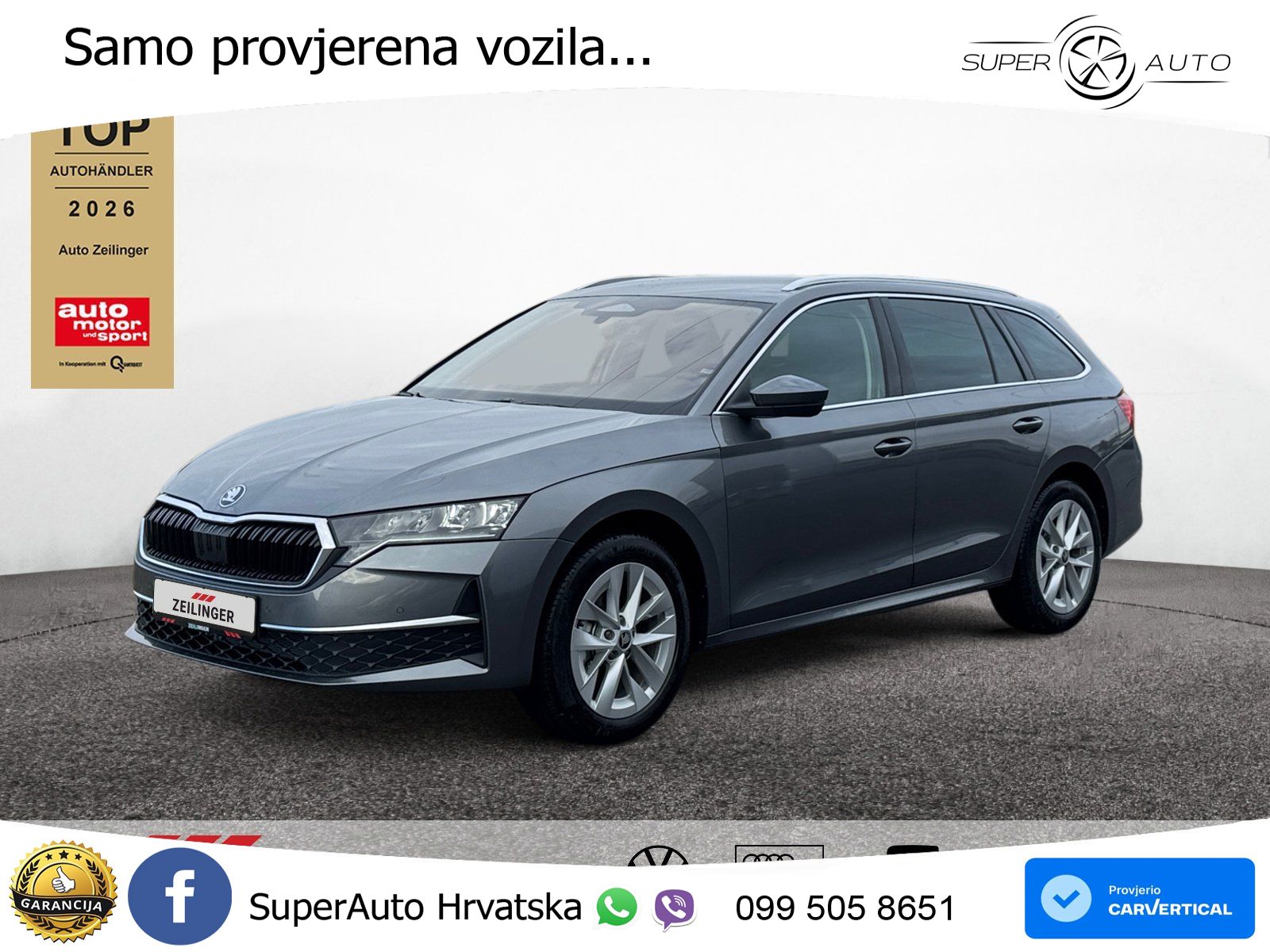 Škoda Octavia Combi 2.0 TDI (150 KS) DSG Selection LED+GR SJED+ACC