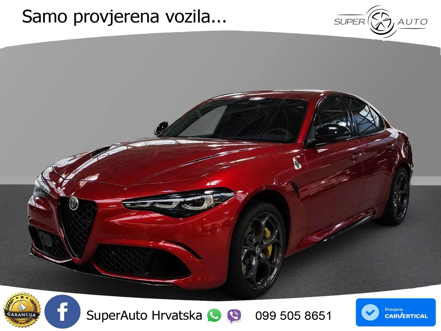 Alfa Romeo Giulia Quadrifoglio 2.9 V6 Bi-Turbo (520 KS) Automatic