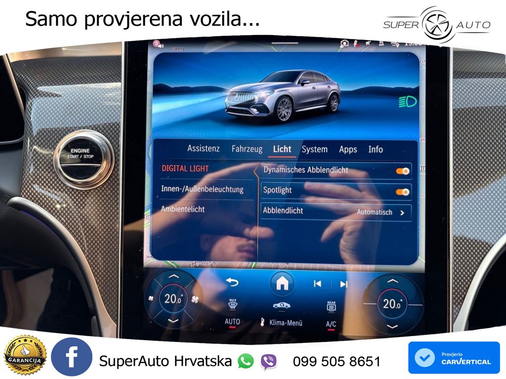 Mercedes GLC Coupe AMG 63 S E PERFORMANCE (680 KS) 4MATIC AMG SPEEDSHIFT MCT 9G LED+GR SJED+ACC