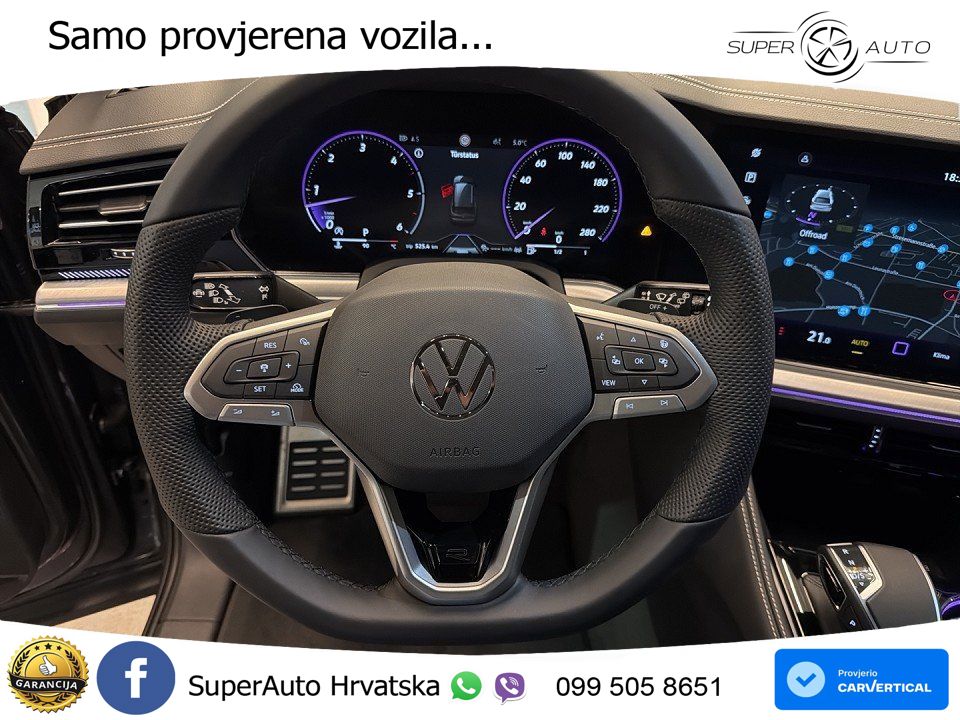 Volkswagen Touareg 3.0 V6 TDI (286 KS) 4MOTION Tiptronic R-Line ZRAČNI+ACC+GR SJED+KAM+PANO