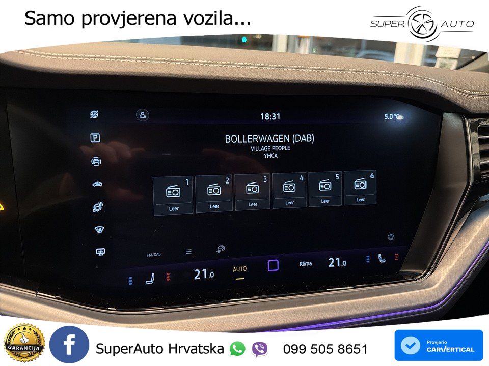 Volkswagen Touareg 3.0 V6 TDI (286 KS) 4MOTION Tiptronic R-Line ZRAČNI+ACC+GR SJED+KAM+PANO