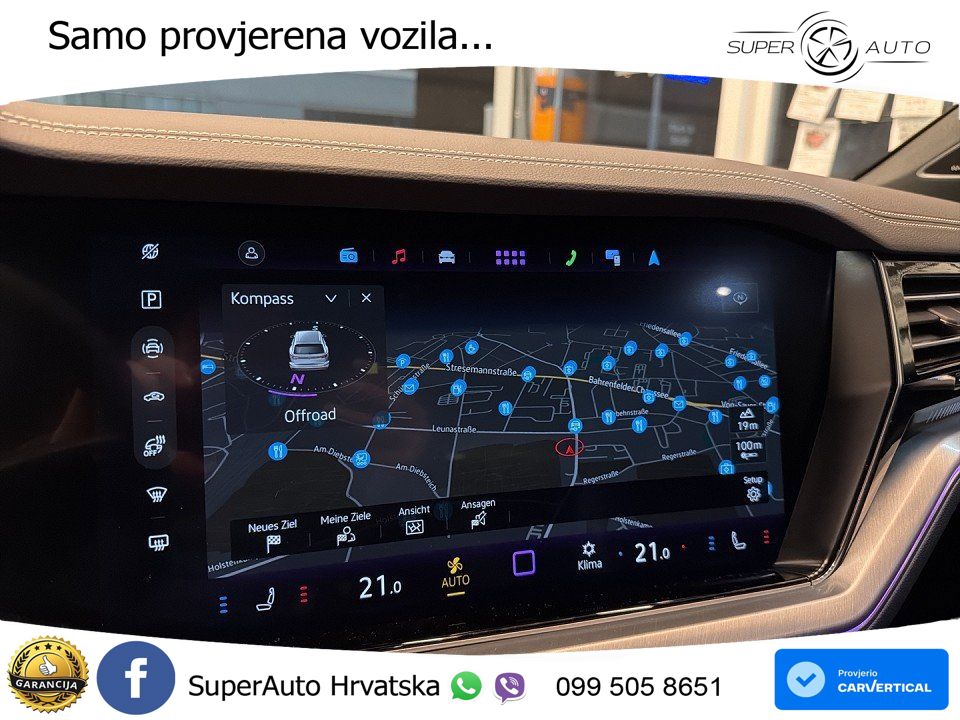 Volkswagen Touareg 3.0 V6 TDI (286 KS) 4MOTION Tiptronic R-Line ZRAČNI+ACC+GR SJED+KAM+PANO