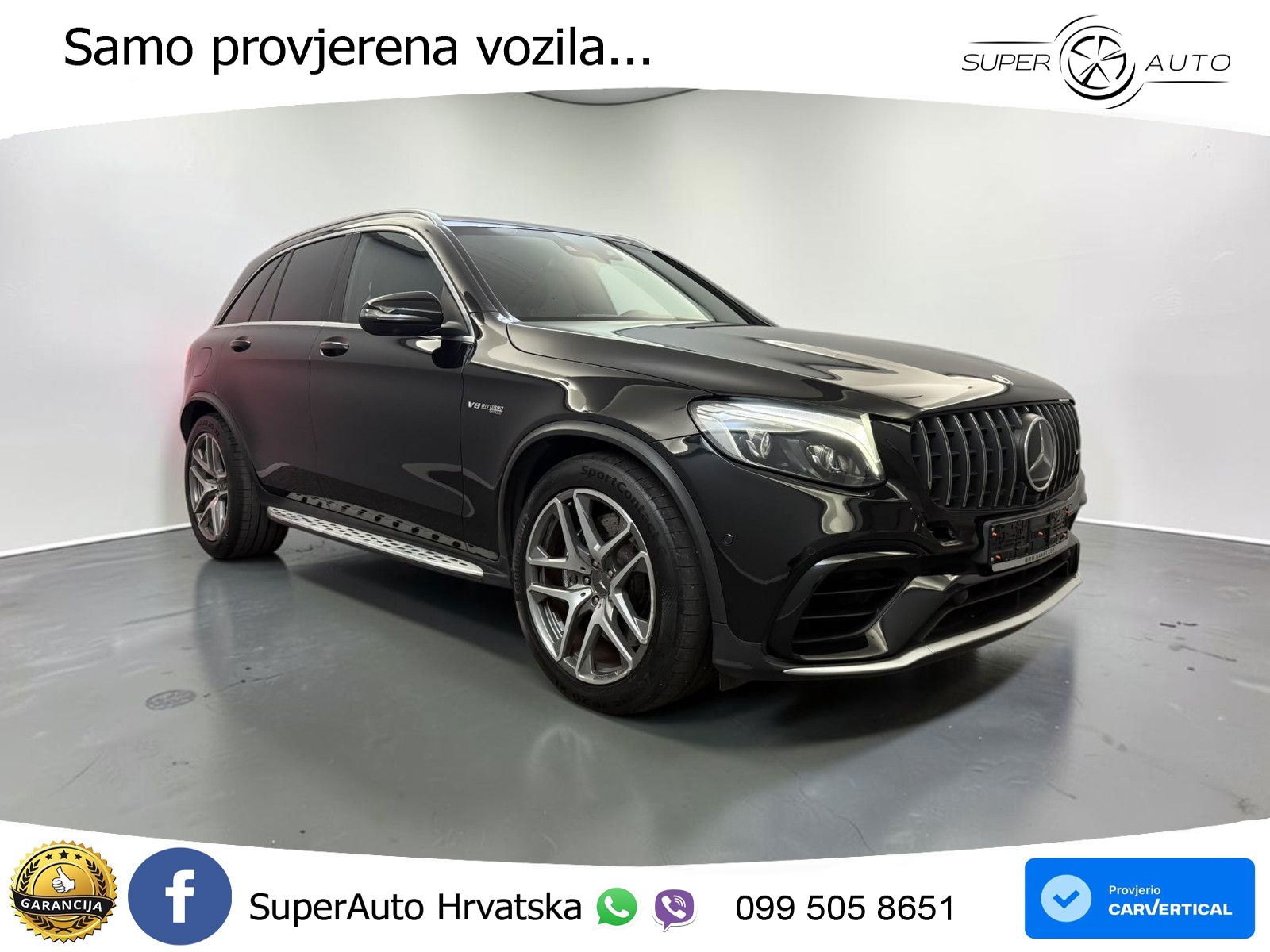 Mercedes AMG GLC 63 V8 (476 KS) 4MATIC+ MCT ZRAČNI+ACC+GR SJED+360+PANO