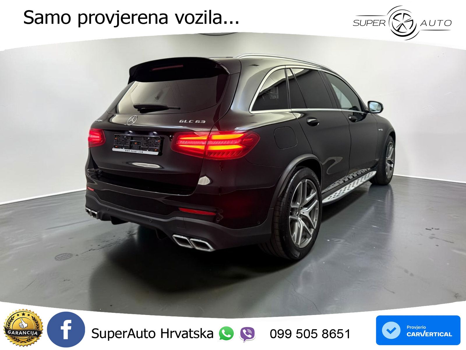 Mercedes AMG GLC 63 V8 (476 KS) 4MATIC+ MCT ZRAČNI+ACC+GR SJED+360+PANO