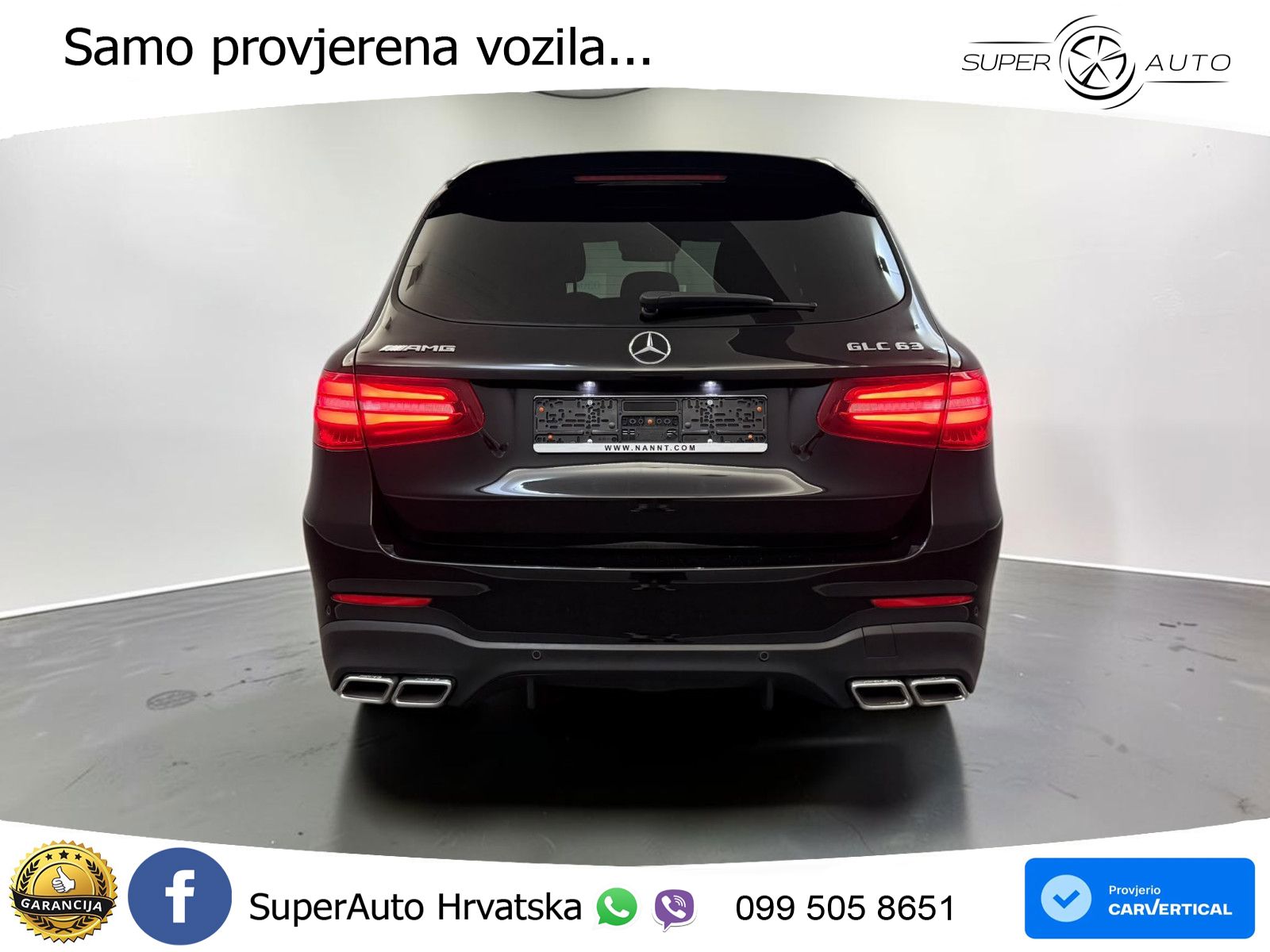 Mercedes AMG GLC 63 V8 (476 KS) 4MATIC+ MCT ZRAČNI+ACC+GR SJED+360+PANO