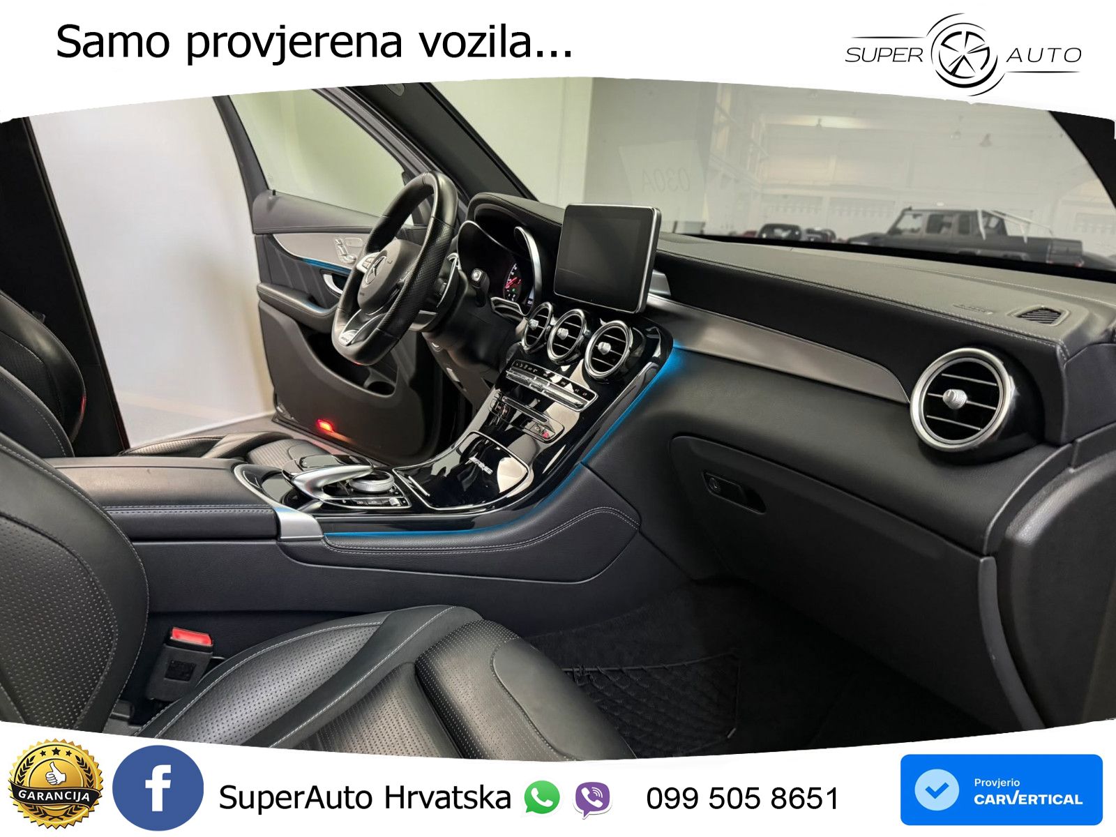 Mercedes AMG GLC 63 V8 (476 KS) 4MATIC+ MCT ZRAČNI+ACC+GR SJED+360+PANO