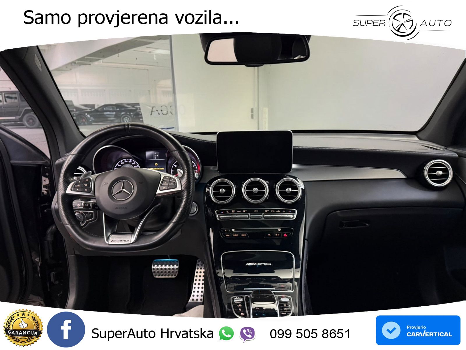 Mercedes AMG GLC 63 V8 (476 KS) 4MATIC+ MCT ZRAČNI+ACC+GR SJED+360+PANO