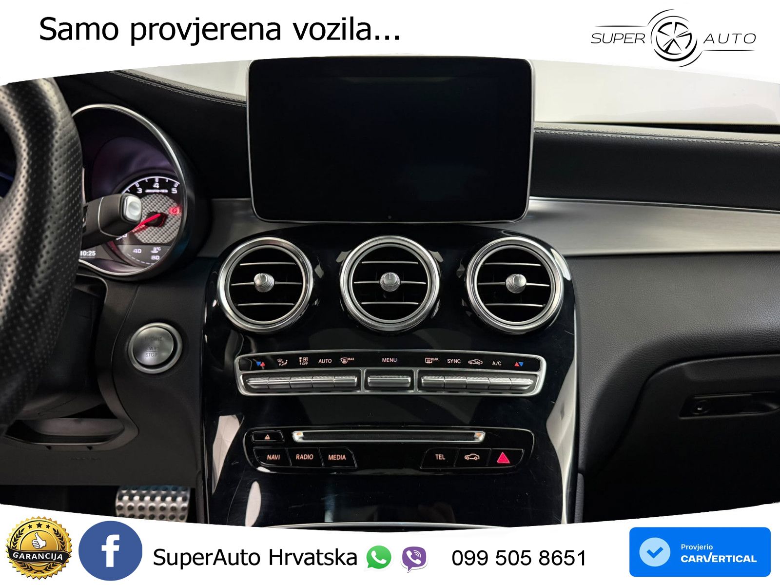 Mercedes AMG GLC 63 V8 (476 KS) 4MATIC+ MCT ZRAČNI+ACC+GR SJED+360+PANO