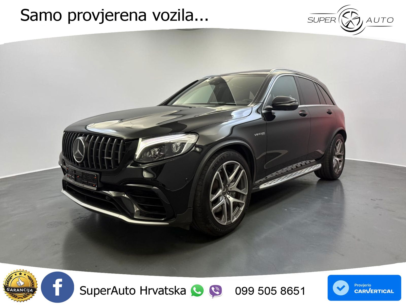 Mercedes AMG GLC 63 V8 (476 KS) 4MATIC+ MCT ZRAČNI+ACC+GR SJED+360+PANO