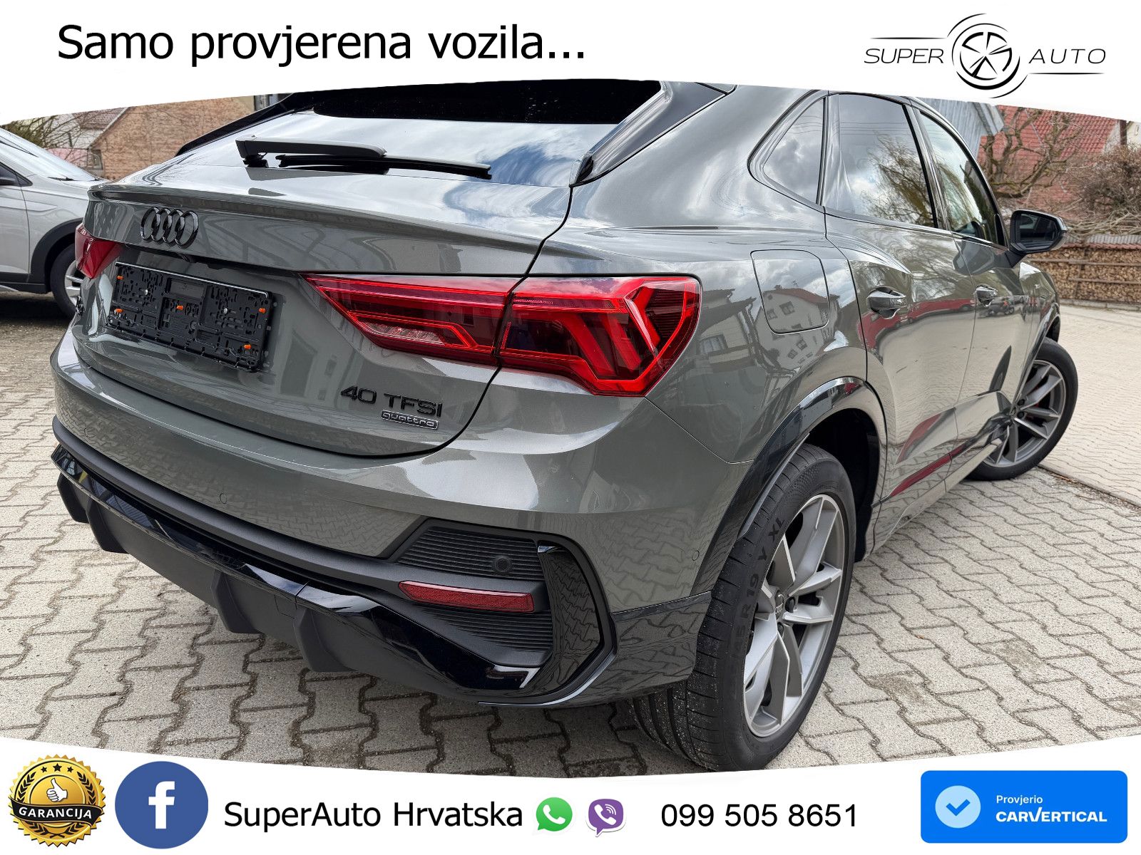 Audi Q3 II Sportback 40 TFSI (190 KS) quattro S tronic S line MATRIX+GR SJED+KAM
