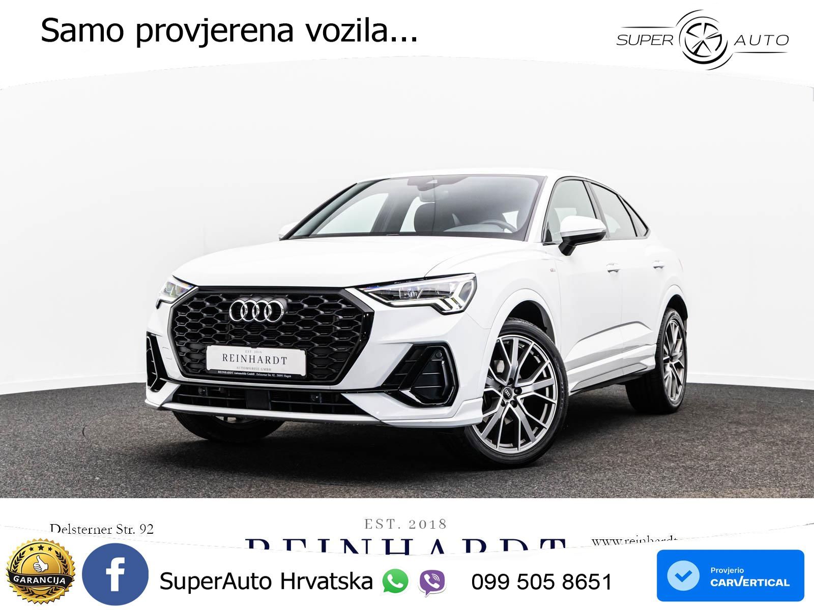 Audi Q3 II Sportback 35 TFSI (150 KS) S line LED+GR SJED+ACC