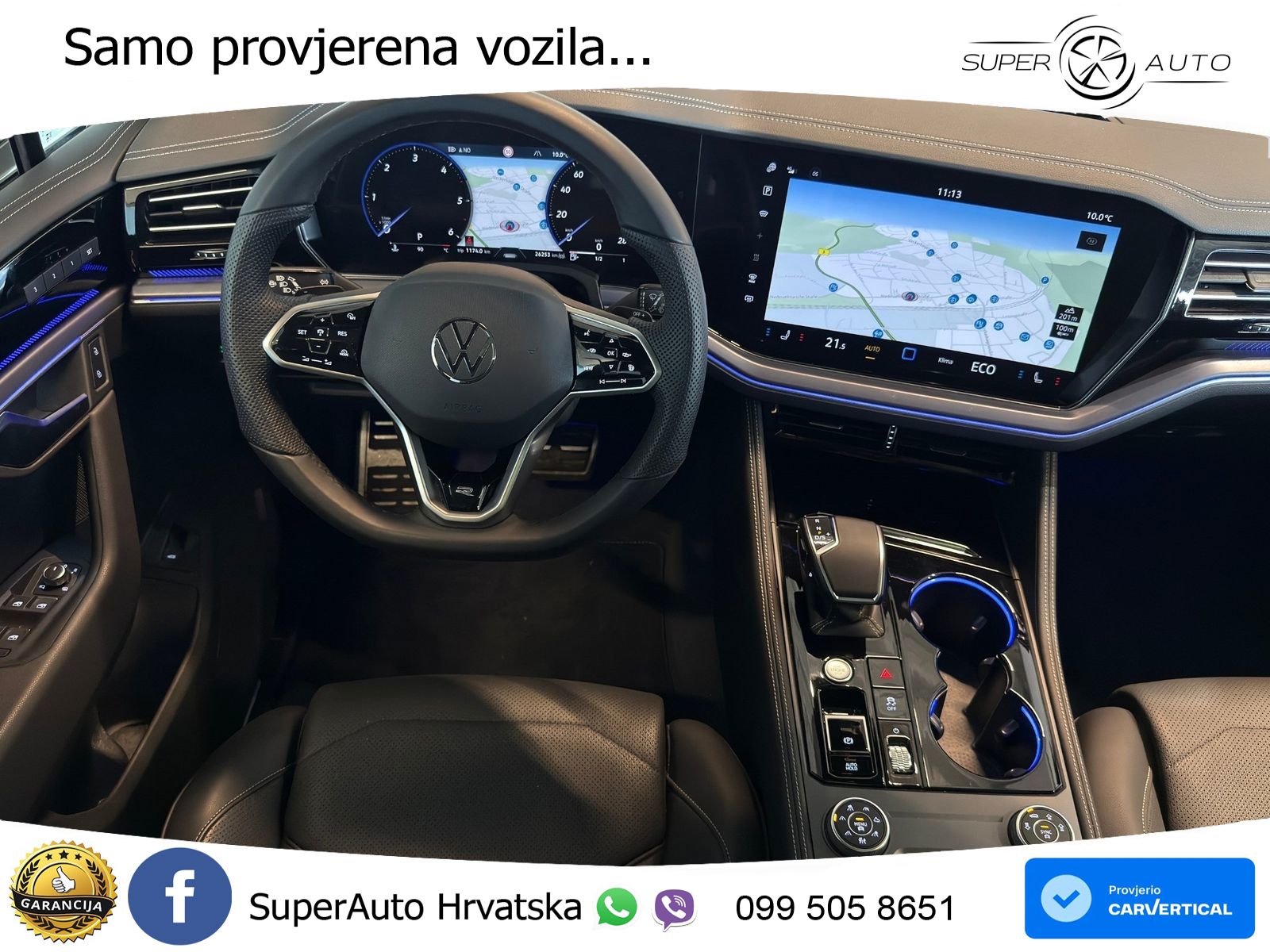Volkswagen Touareg 3.0 V6 TDI (286 KS) 4MOTION Tiptronic R-Line ZRAČNI+ACC+GR SJED+KAM+PANO