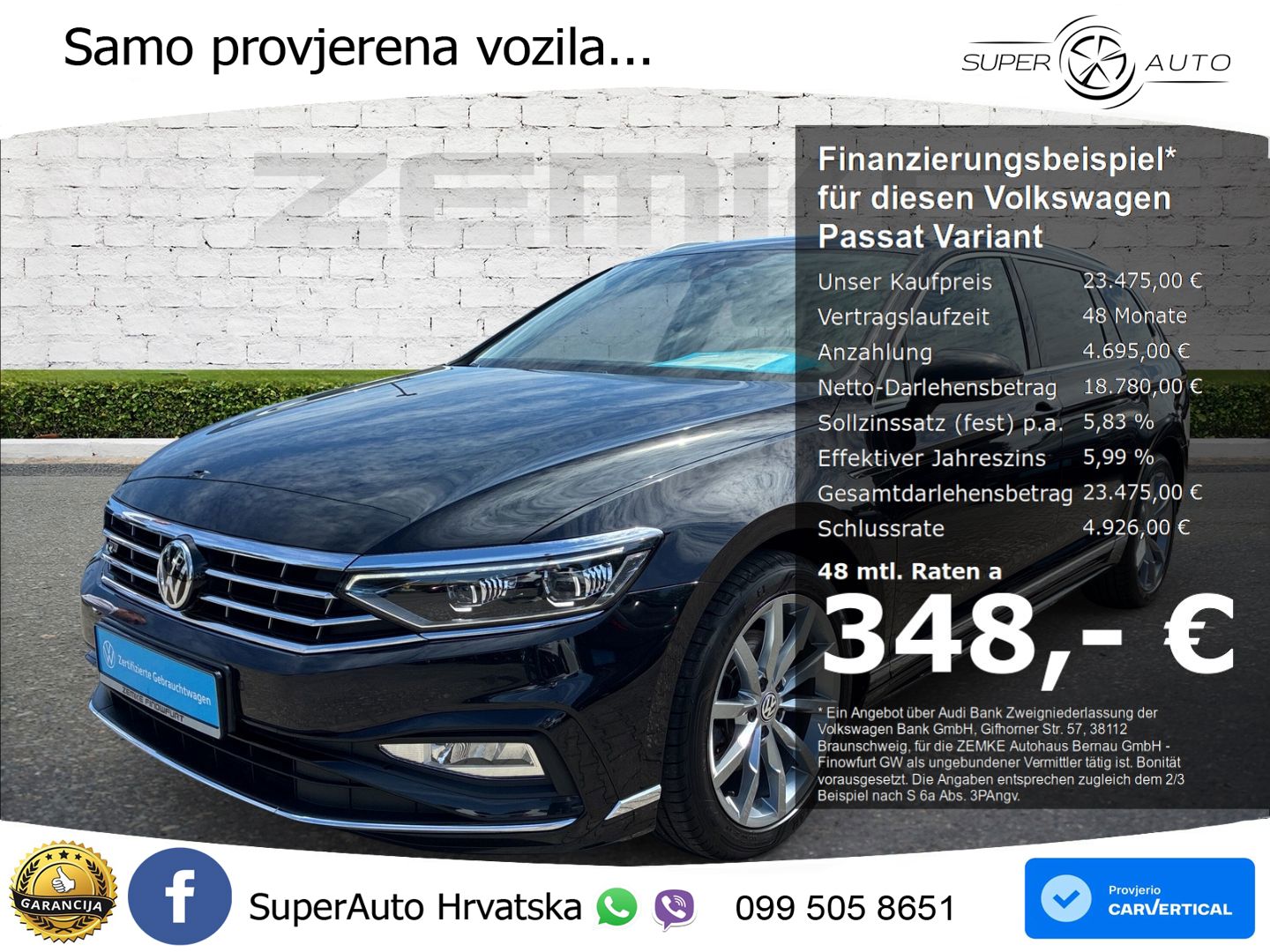Volkswagen Passat Variant 2.0 TDI (190 KS) DSG R-Line LED+GR SJED+ACC