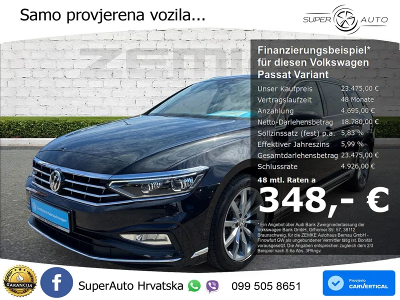Volkswagen Passat Variant 2.0 TDI (190 KS) DSG R-Line LED+GR SJED+ACC