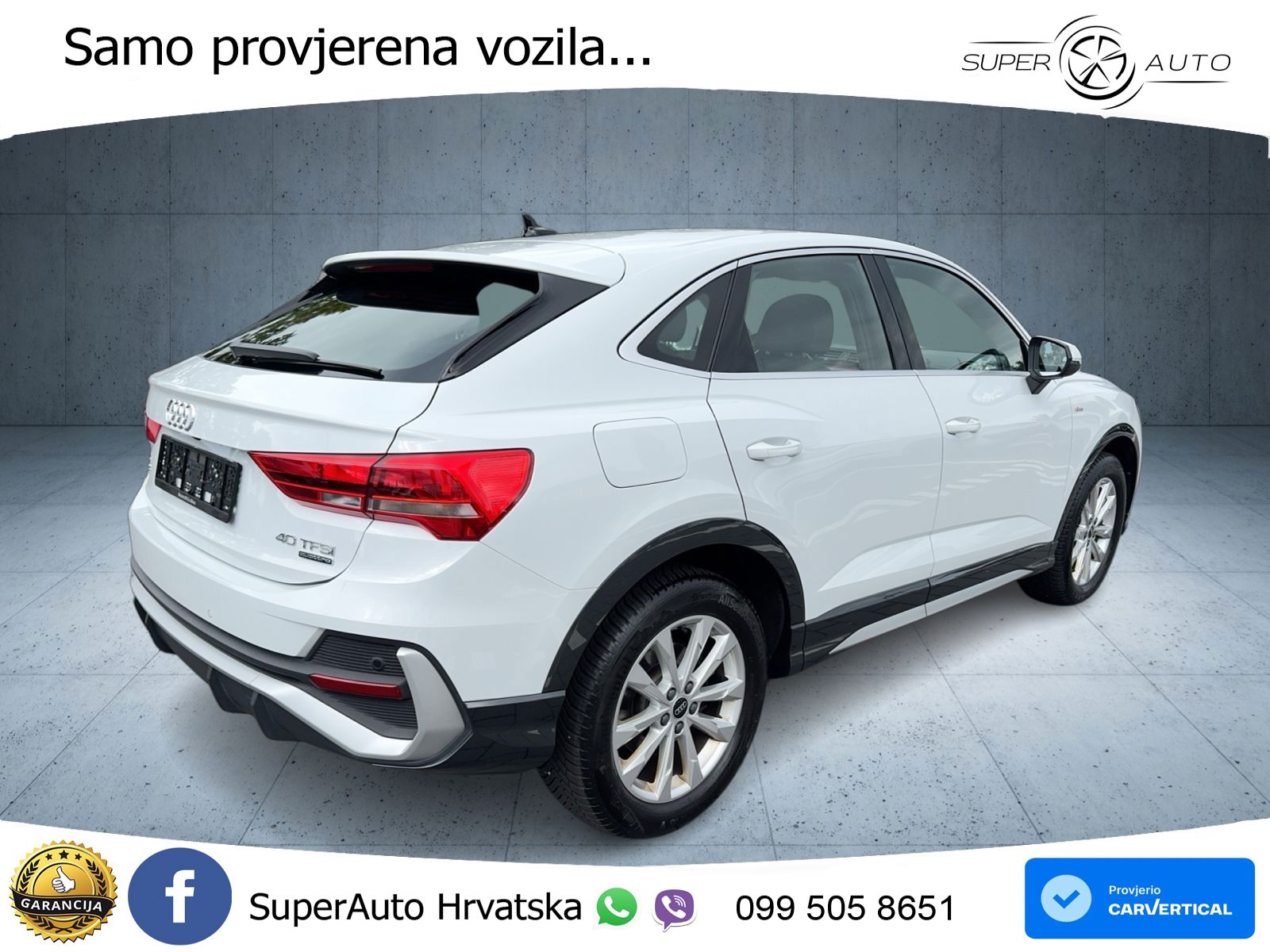 Audi Q3 II Sportback 40 TFSI (190 KS) quattro S tronic S line LED+GR SJED+ACC