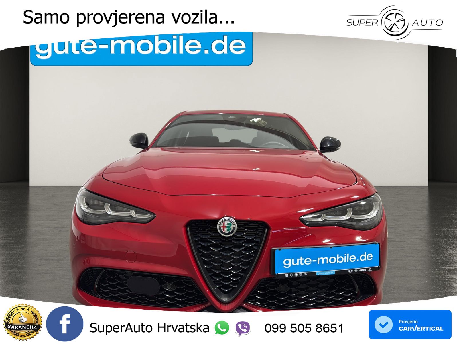 Alfa Romeo Giulia 2.0 Turbo (280 KS) Q4 Automatic LED+GR SJED+ACC