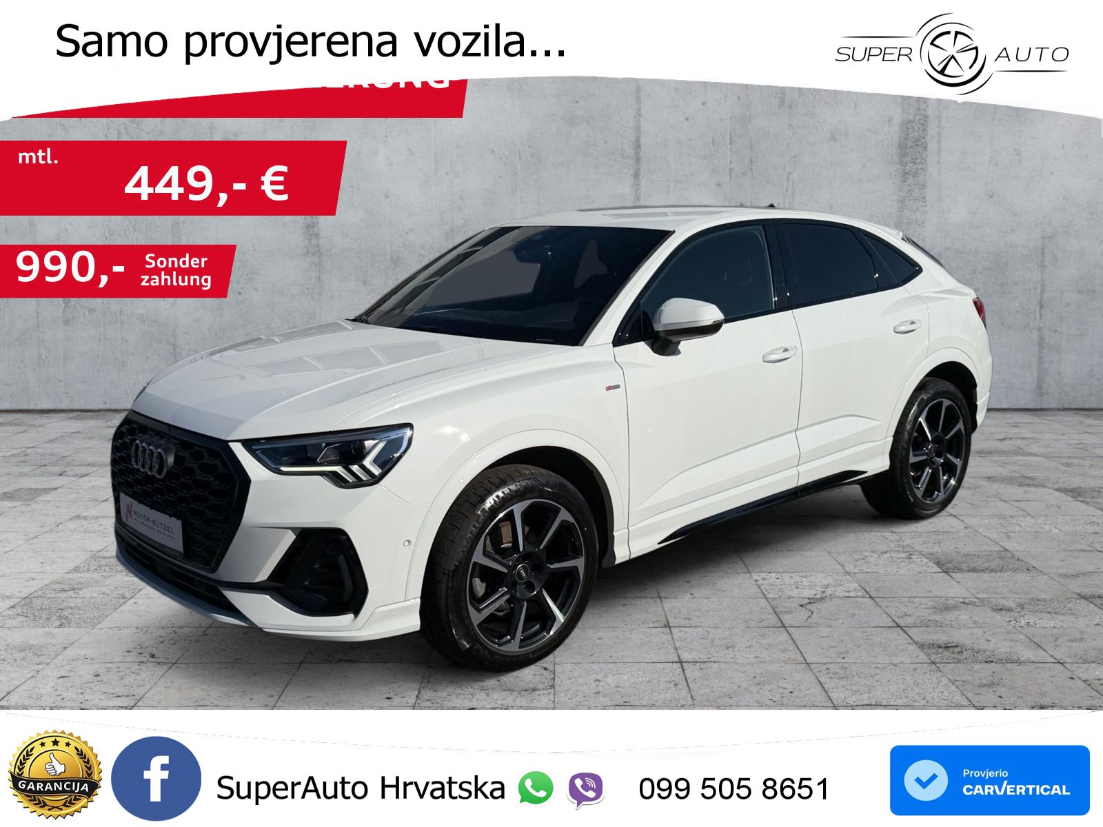Audi Q3 Sportback 35 TDI (150 KS) S tronic S line LED+GR SJED+ACC