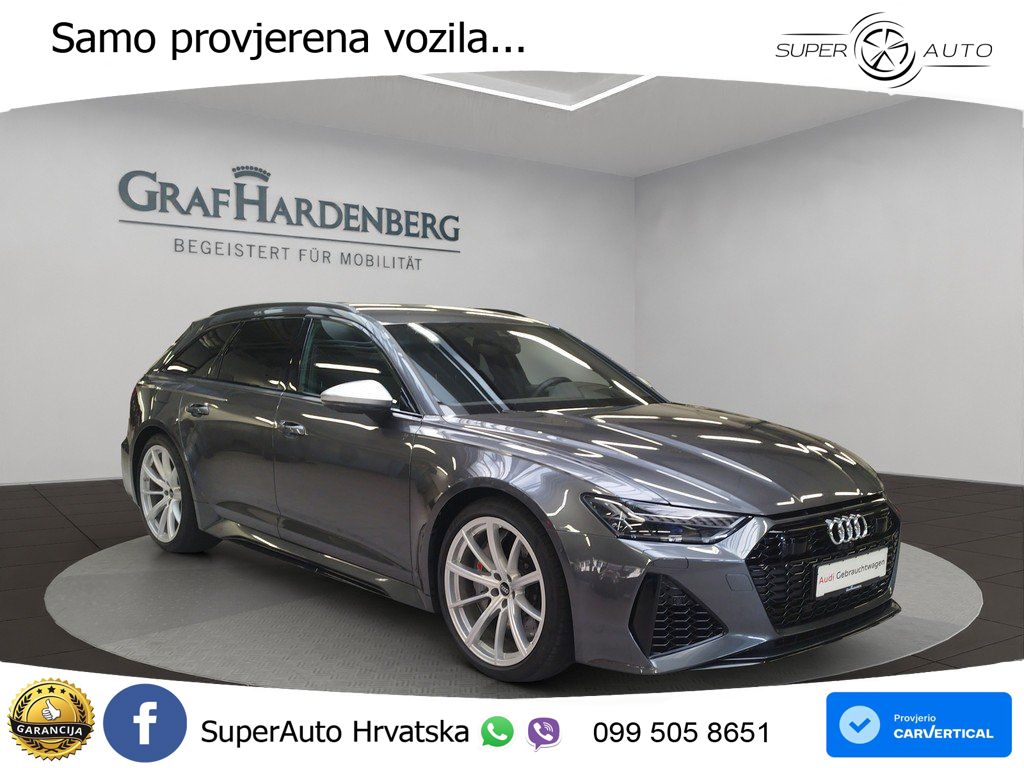 Audi RS6 Avant 4.0 TFSI V8 (600 KS) quattro Tiptronic ZRAČNI+ACC+4xGR SJED+KAM