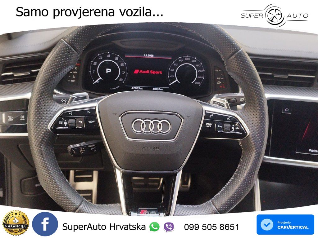Audi RS6 Avant 4.0 TFSI V8 (600 KS) quattro Tiptronic ZRAČNI+ACC+4xGR SJED+KAM