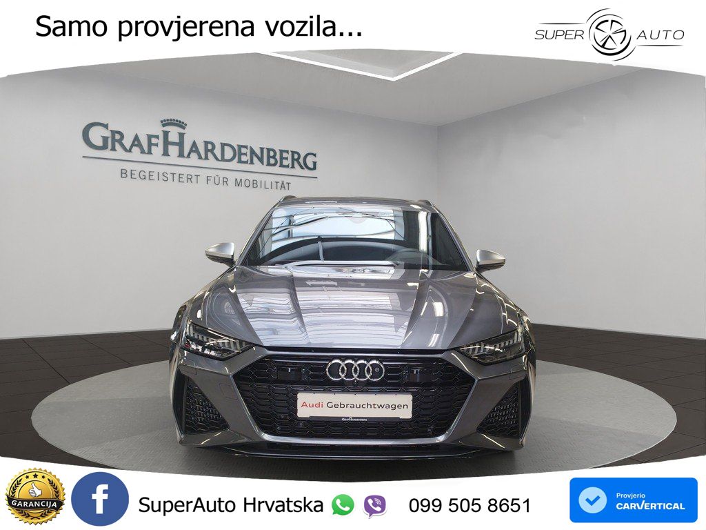 Audi RS6 Avant 4.0 TFSI V8 (600 KS) quattro Tiptronic ZRAČNI+ACC+4xGR SJED+KAM