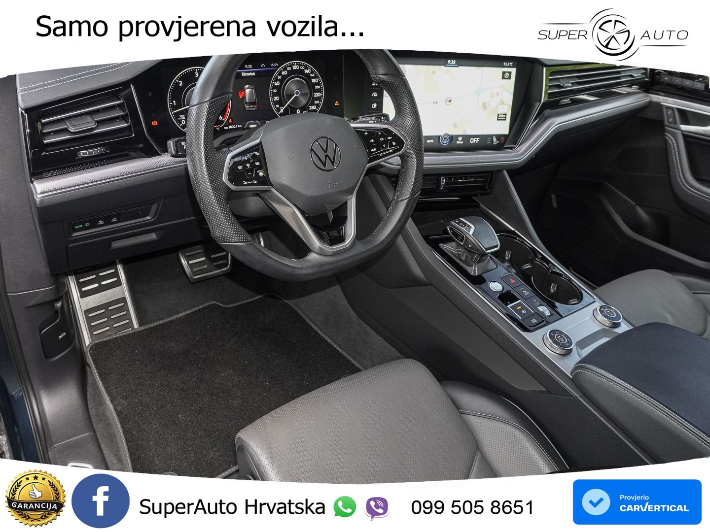 Volkswagen Touareg 3.0 V6 TDI (286 KS) 4MOTION Tiptronic R-Line ZRAČNI+ACC+4xGR SJED+KAM