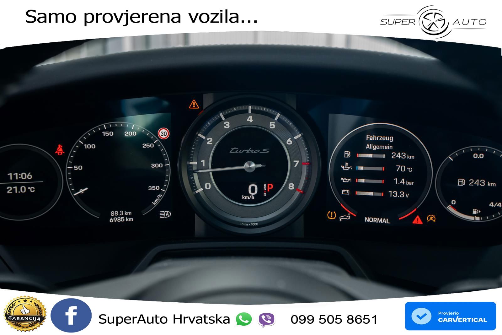 Porsche 911 Turbo S 3.8 (650 KS) PDK LED+GR SJED+ACC