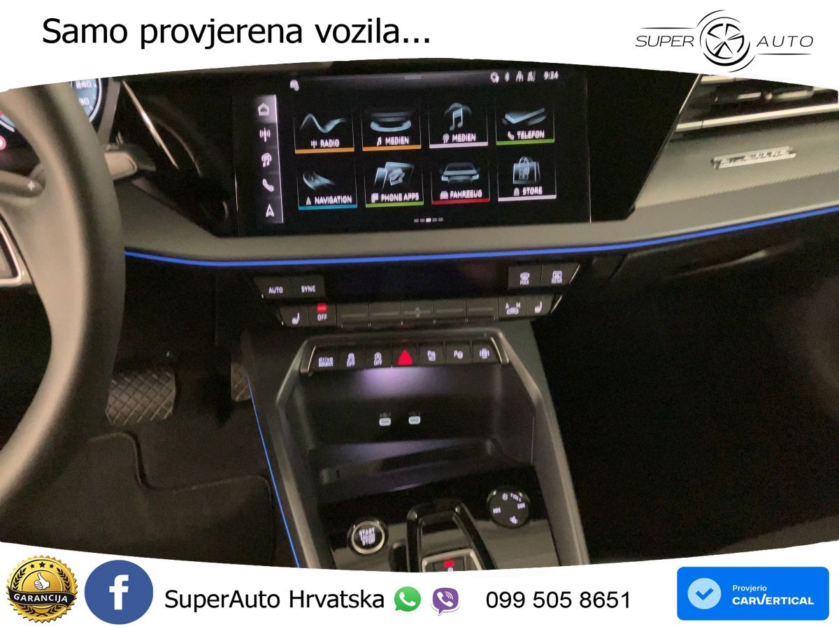 Audi A3 Sportback 40 TFSI (204 KS) quattro S tronic advanced LED+GR SJED+ACC