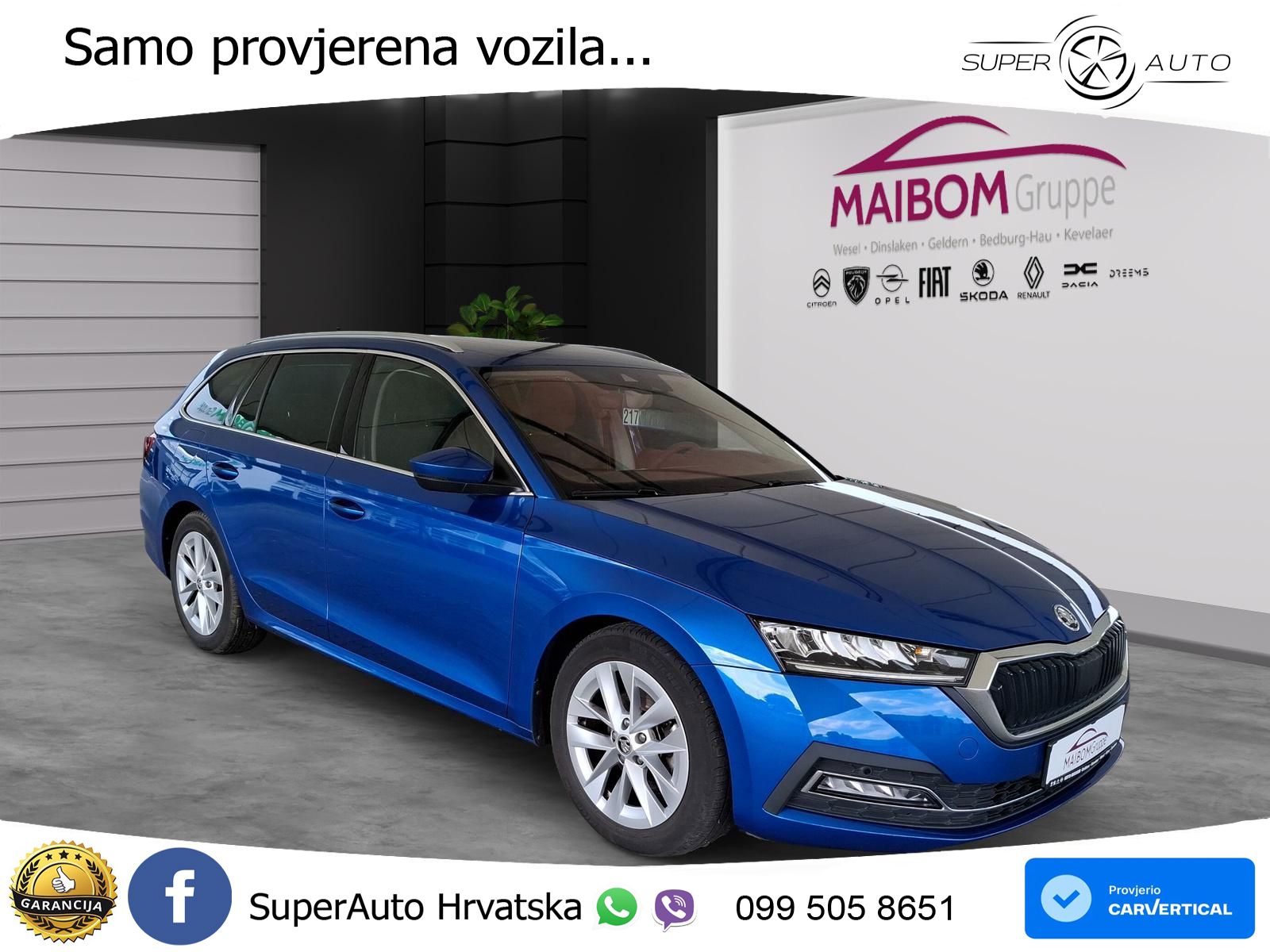 Škoda Octavia Combi 2.0 TDI (150 KS) DSG LED+GR SJED+ACC