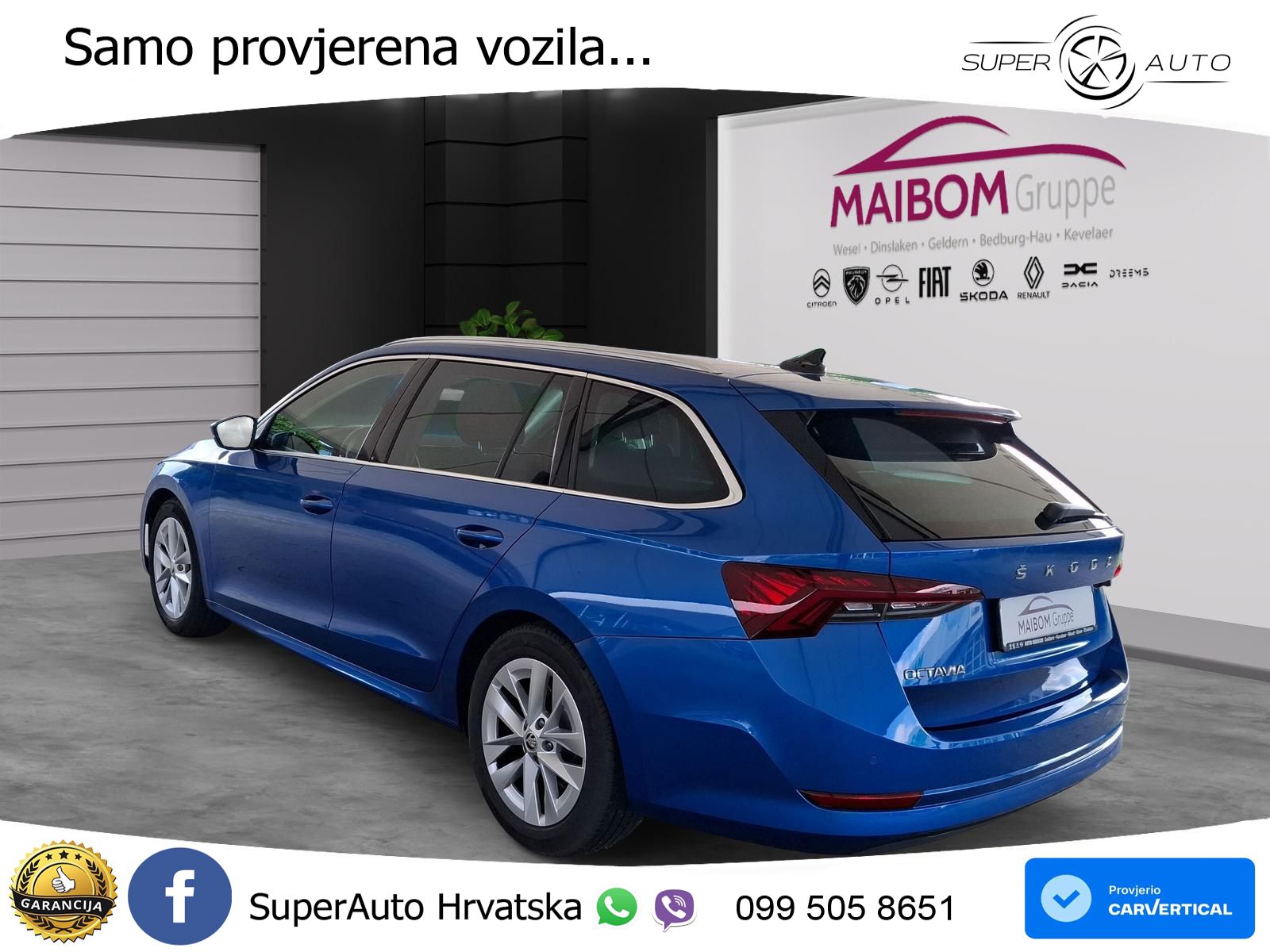 Škoda Octavia Combi 2.0 TDI (150 KS) DSG LED+GR SJED+ACC