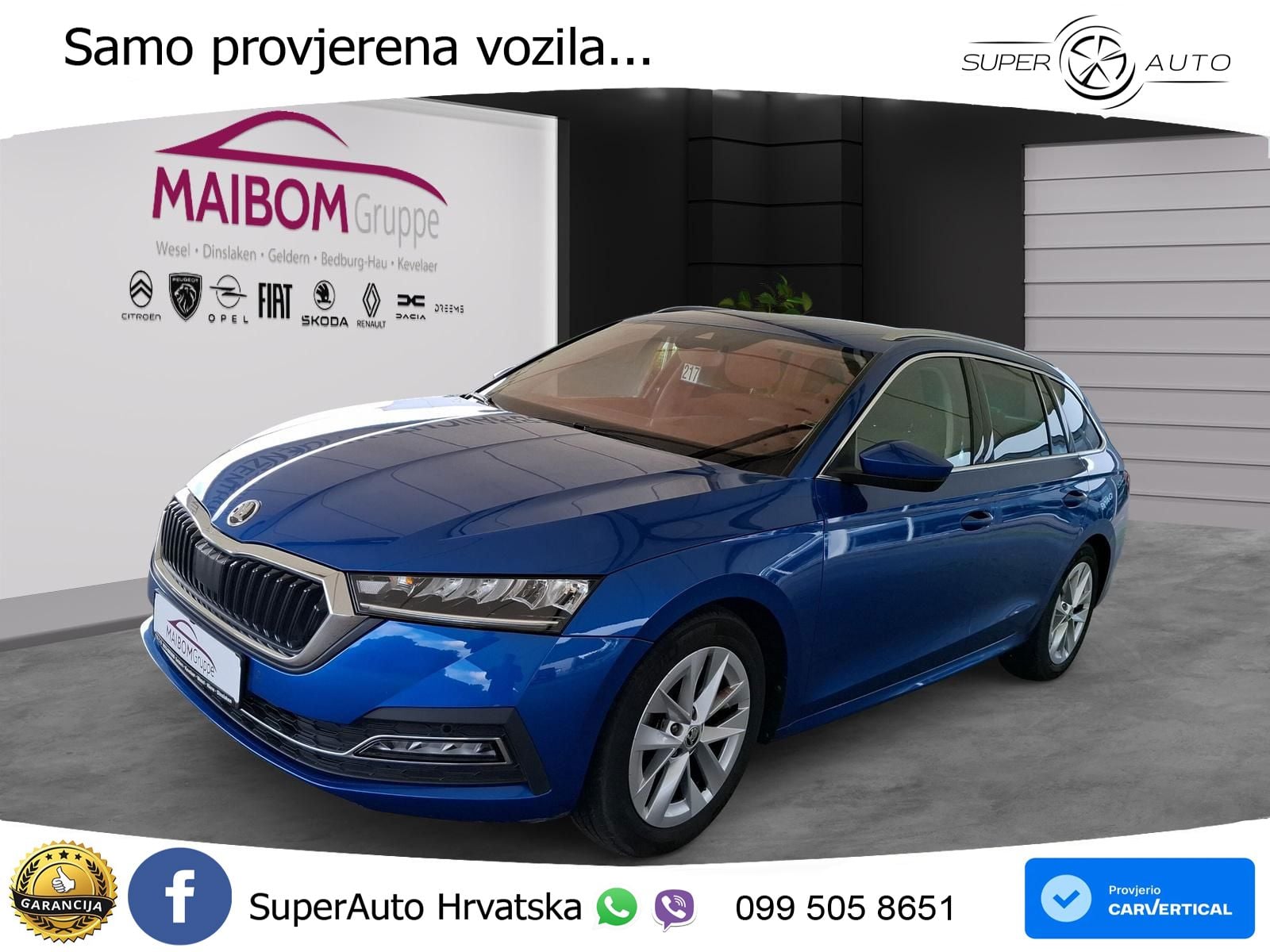 Škoda Octavia Combi 2.0 TDI (150 KS) DSG LED+GR SJED+ACC