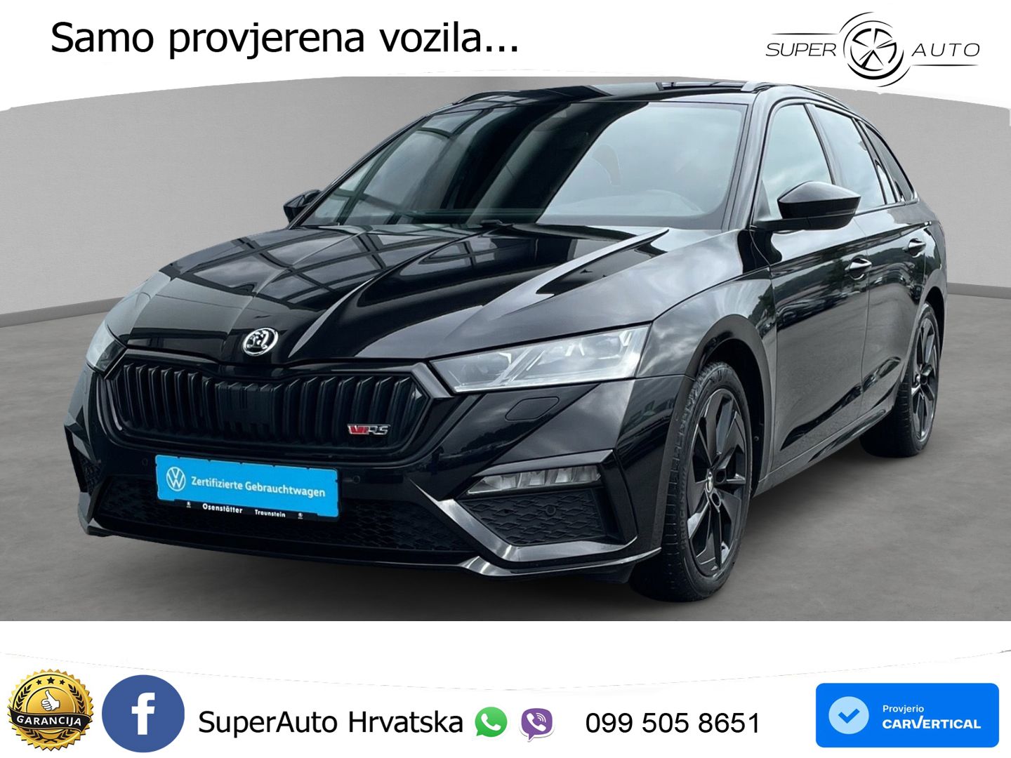 Škoda Octavia Combi RS 2.0 TDI (200 KS) 4x4 DSG LED+GR SJED+ACC