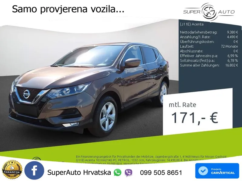 Nissan Qashqai 1.3i (140 KS) Acenta