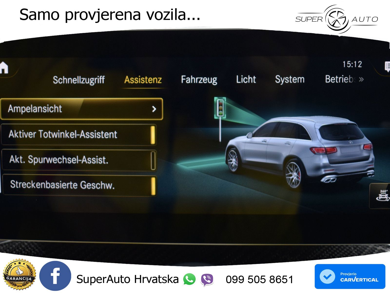 Mercedes AMG GLC 63 S V8 (510 KS) 4MATIC+ MCT ZRAČNI+ACC+4xGR SJED+KAM